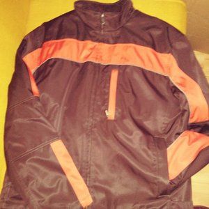Cole Haan Vintage Brown & Orange Motorcycle Jacket Sz XL